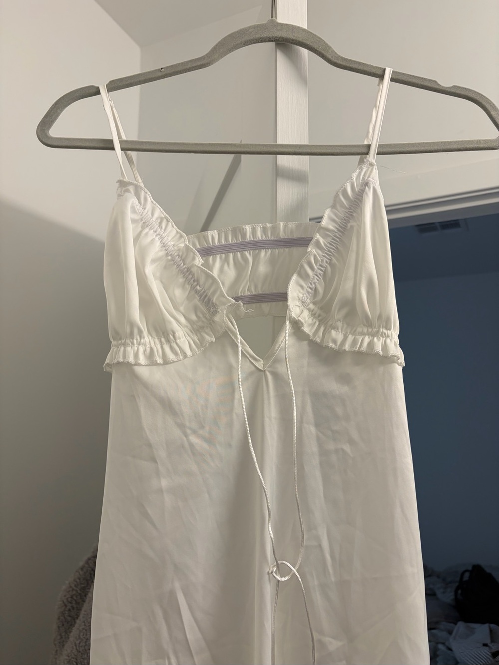 SHEIN white backless summer sundress